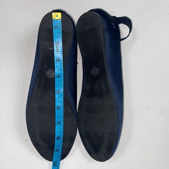 MOSSIMO BALLT FLATS W/ AUHKE STRAP WIDE-WITH WOMEN SHOES SIZE 7 BLACK AND BLUE - Picture 8 of 8